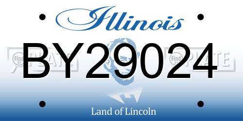 BY29024 Illinois License Plate