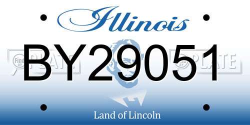 BY29051 Illinois License Plate