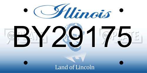BY29175 Illinois License Plate