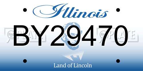 BY29470 Illinois License Plate