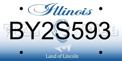 BY2S593 Illinois License Plate