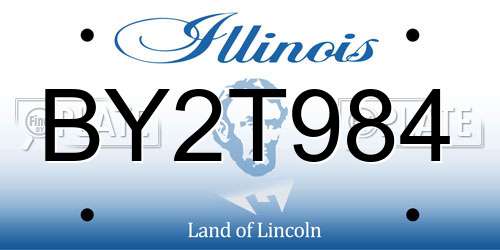 BY2T984 Illinois License Plate