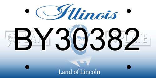 BY30382 Illinois License Plate