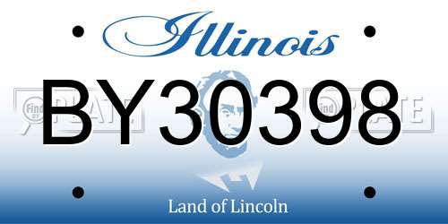 BY30398 Illinois License Plate