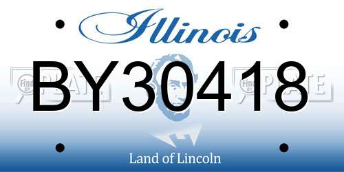 BY30418 Illinois License Plate
