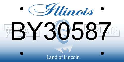 BY30587 Illinois License Plate