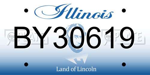 BY30619 Illinois License Plate