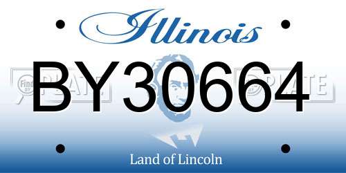 BY30664 Illinois License Plate
