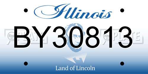 BY30813 Illinois License Plate
