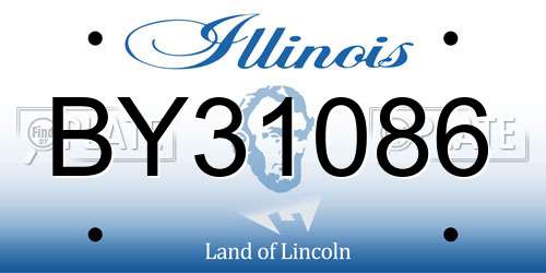 BY31086 Illinois License Plate