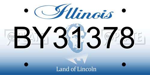 BY31378 Illinois License Plate