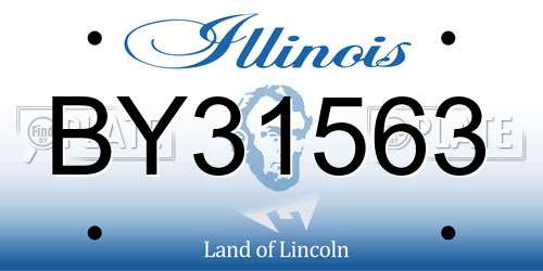 BY31563 Illinois License Plate