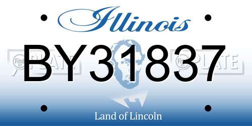 BY31837 Illinois License Plate