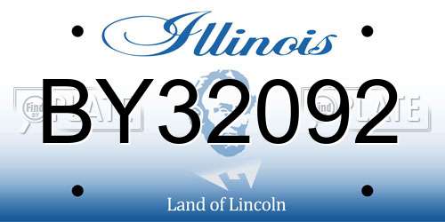 BY32092 Illinois License Plate