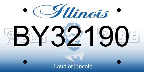 BY32190 Illinois License Plate