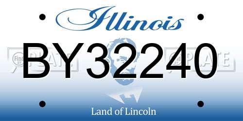 BY32240 Illinois License Plate