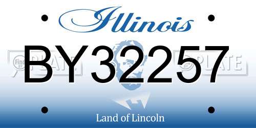 BY32257 Illinois License Plate