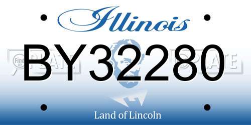 BY32280 Illinois License Plate