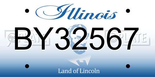 BY32567 Illinois License Plate