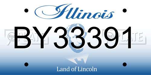 BY33391 Illinois License Plate