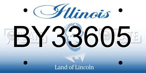 BY33605 Illinois License Plate