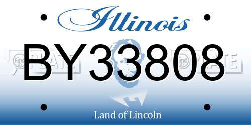 BY33808 Illinois License Plate