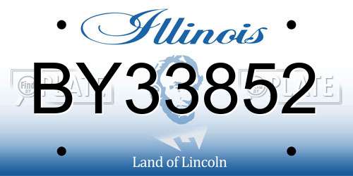 BY33852 Illinois License Plate