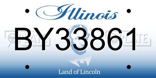 BY33861 Illinois License Plate