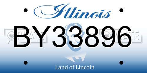 BY33896 Illinois License Plate