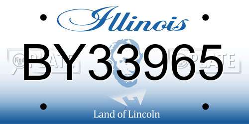 BY33965 Illinois License Plate