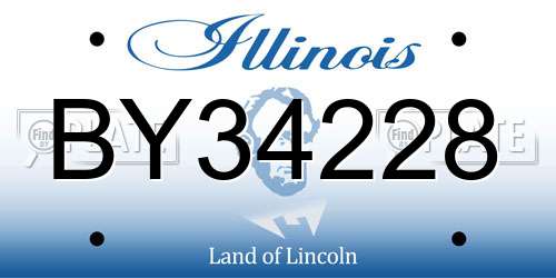 BY34228 Illinois License Plate