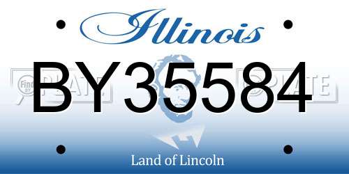 BY35584 Illinois License Plate