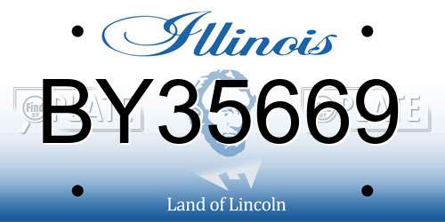 BY35669 Illinois License Plate