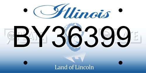BY36399 Illinois License Plate
