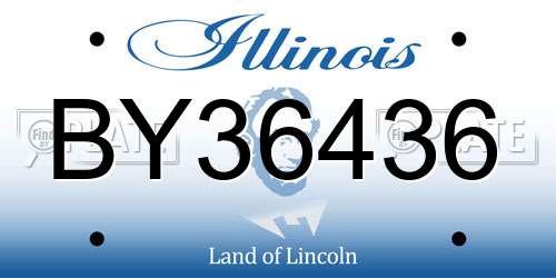 BY36436 Illinois License Plate