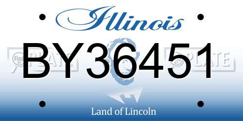 BY36451 Illinois License Plate