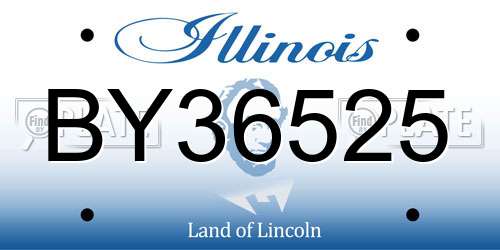 BY36525 Illinois License Plate