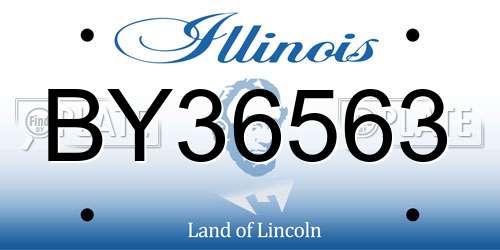 BY36563 Illinois License Plate