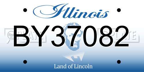 BY37082 Illinois License Plate