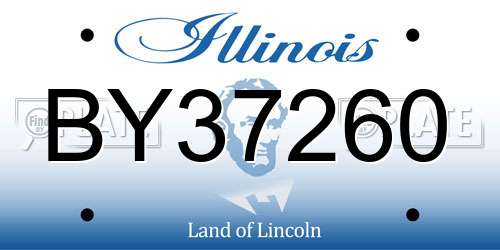 BY37260 Illinois License Plate