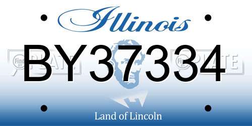 BY37334 Illinois License Plate