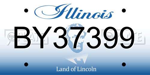 BY37399 Illinois License Plate