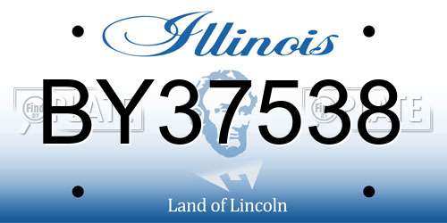 BY37538 Illinois License Plate