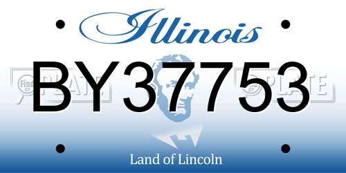 BY37753 Illinois License Plate