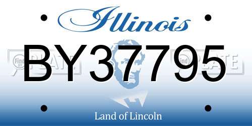 BY37795 Illinois License Plate