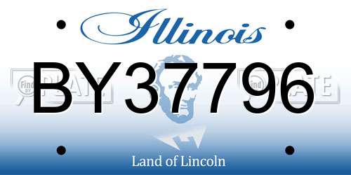 BY37796 Illinois License Plate