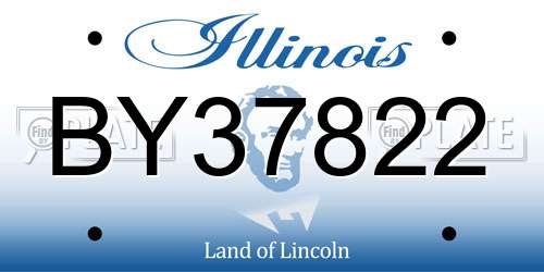 BY37822 Illinois License Plate