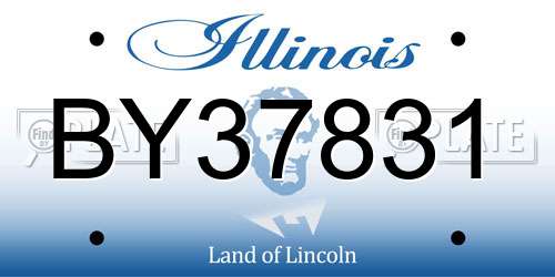 BY37831 Illinois License Plate