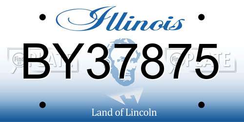 BY37875 Illinois License Plate