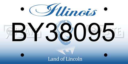 BY38095 Illinois License Plate